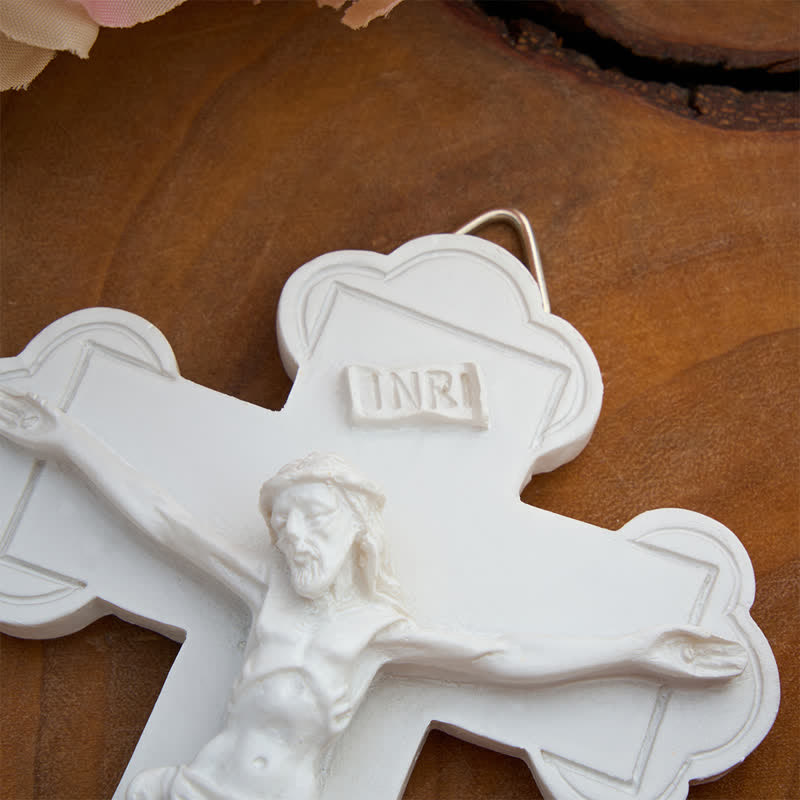 FREE Today: Sculpted Crucifix Resin Holy Water Font: Beacon of Serene Heavenly Guidance - image 4