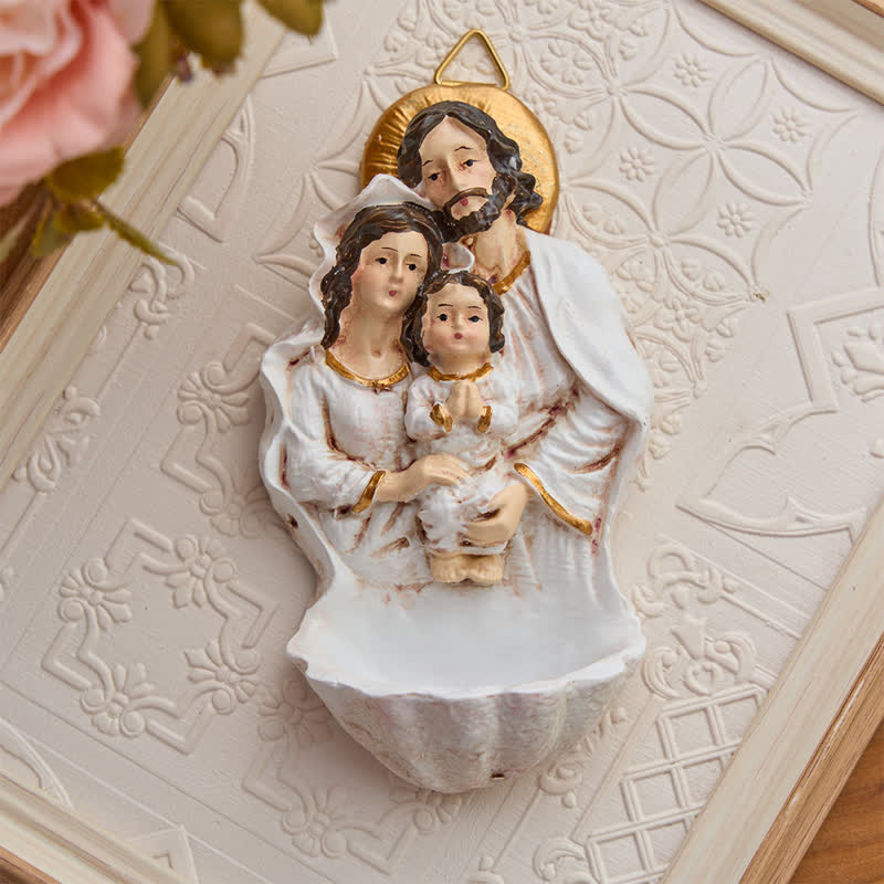 Christianartworkshop Sculpted Nativity Holy Water Font: Emblem of Tender Heavenly Shelter - Nativity - image 0
