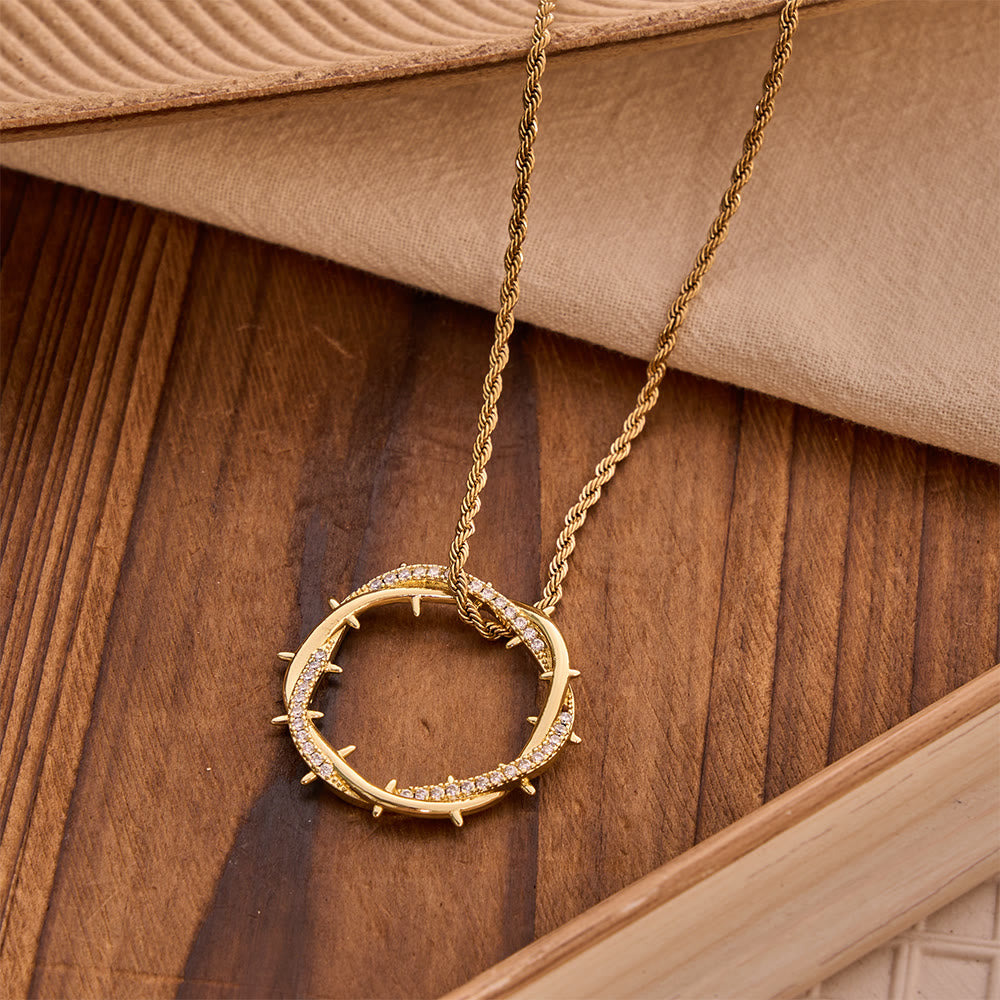Christianartworkshop Crown of Thorns Zircon Necklace: A Symbol of Christ’s Redemptive Sacrifice - image 7