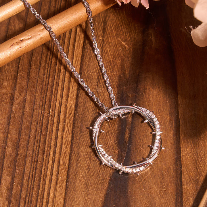 Christianartworkshop Crown of Thorns Zircon Necklace: A Symbol of Christ’s Redemptive Sacrifice - image 12