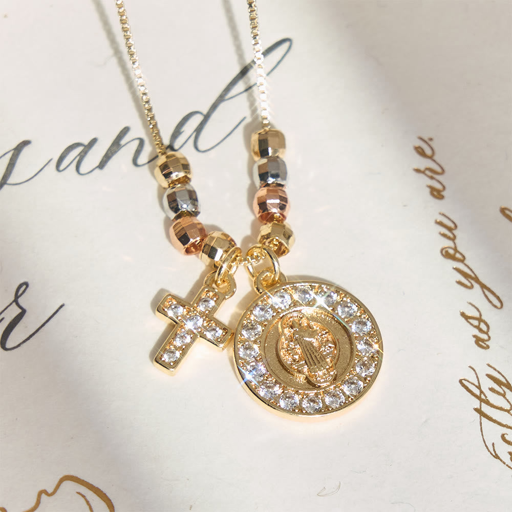 FREE Today: Mixed‑Bead St. Benedict Cross Pendant Necklace: Sign of Everlasting Sacred Safeguard - St. Benedict & Cross - image 0