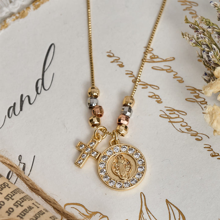 FREE Today: Mixed‑Bead St. Benedict Cross Pendant Necklace: Sign of Everlasting Sacred Safeguard - image 3