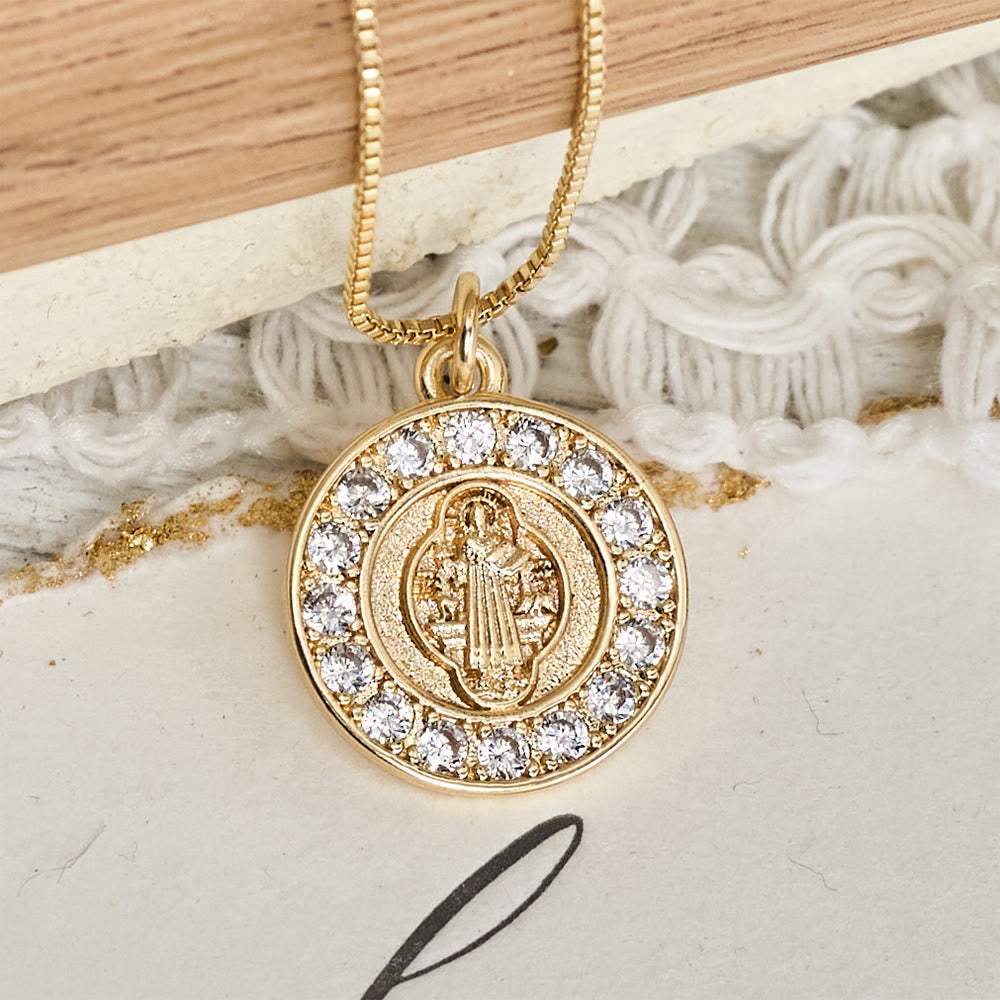 Christianartworkshop Mixed‑Bead St. Benedict Cross Pendant Necklace: Sign of Everlasting Sacred Safeguard - image 5