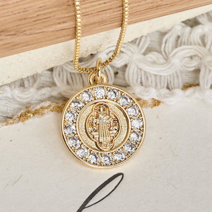 Christianartworkshop Mixed‑Bead St. Benedict Cross Pendant Necklace: Sign of Everlasting Sacred Safeguard - image 5