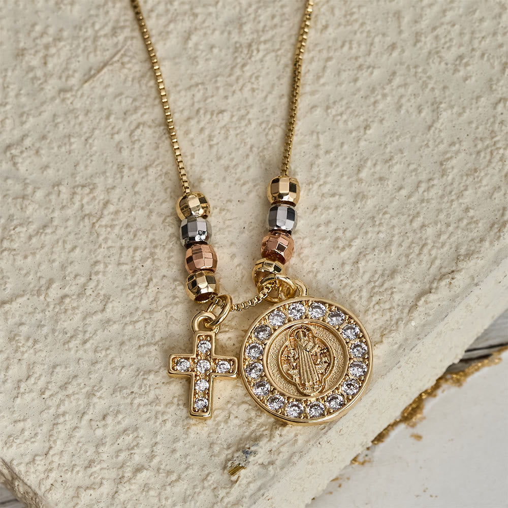 FREE Today: Mixed‑Bead St. Benedict Cross Pendant Necklace: Sign of Everlasting Sacred Safeguard - image 4