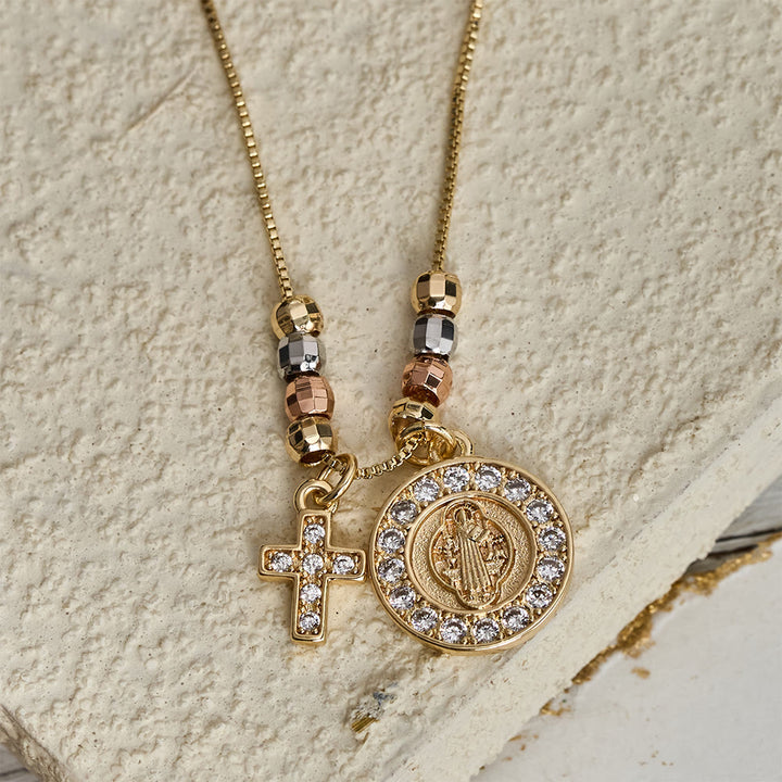 FREE Today: Mixed‑Bead St. Benedict Cross Pendant Necklace: Sign of Everlasting Sacred Safeguard - image 4