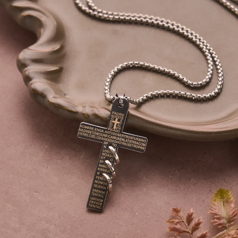 Christianartworkshop Engraved Scripture Cross Box Chain Necklace: Emblem of Heavenly Promise Grace - image 3