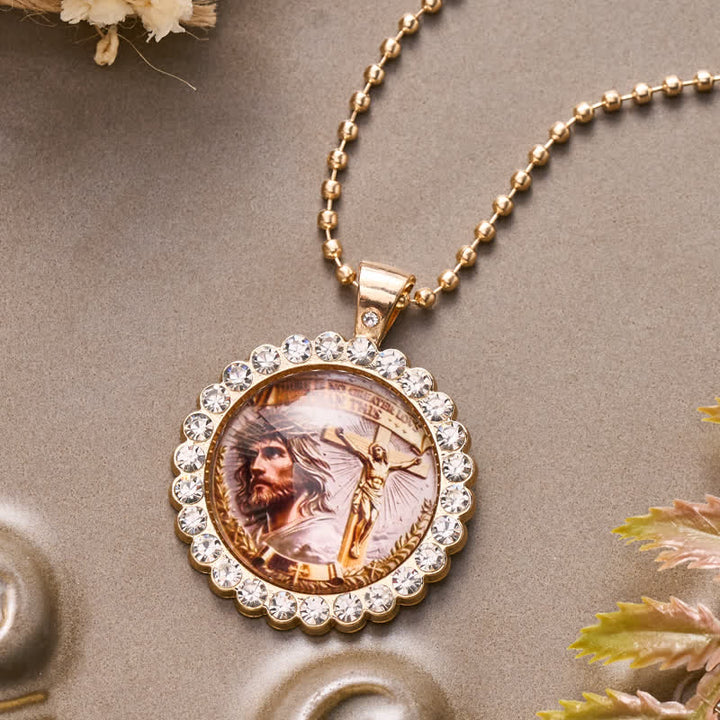 Christianartworkshop Printed Alloy Jesus Crucifix Pendant Necklace: Sign of Eternal Heavenly Salvation - image 3