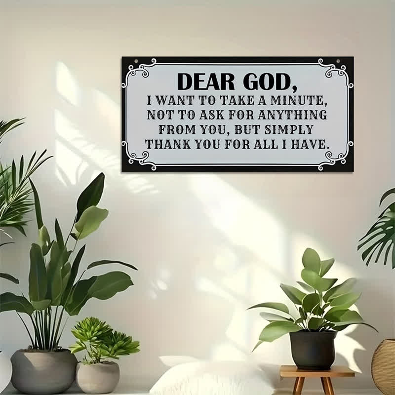 Christianartworkshop Vintage Metal Inspirational Quote Wall Decor : Emblem of Heartfelt Grateful Prayer - image 1