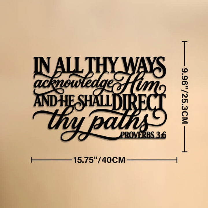Christianartworkshop Cursive Proverbs Quote Metal Wall Decor : Emblem of Gentle Divine Guidance - 15.75''*9.96''*0.04''/40*25.3*0.1cm - image 8