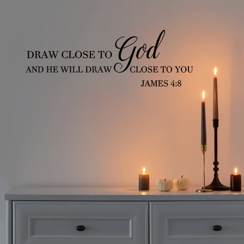 Christianartworkshop Graceful Cursive Bible Quote Wall Sticker: Emblem of Heavenly Home Presence - image 0
