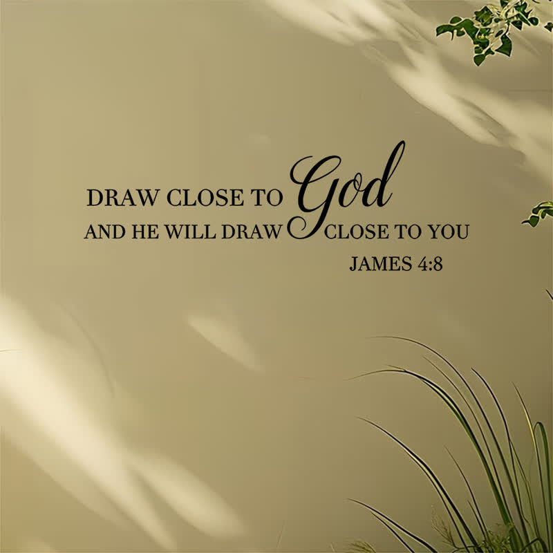 Christianartworkshop Graceful Cursive Bible Quote Wall Sticker: Emblem of Heavenly Home Presence - image 4