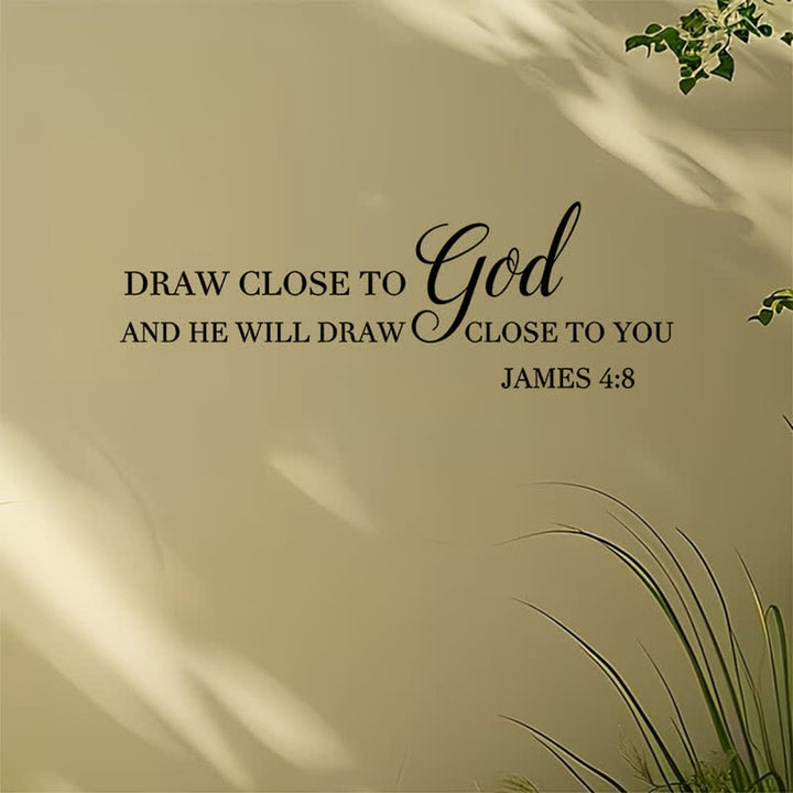 Christianartworkshop Graceful Cursive Bible Quote Wall Sticker: Emblem of Heavenly Home Presence - image 4