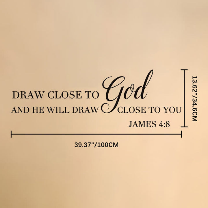 Christianartworkshop Graceful Cursive Bible Quote Wall Sticker: Emblem of Heavenly Home Presence - 39.37"*13.62" / 100*34.6cm - image 8