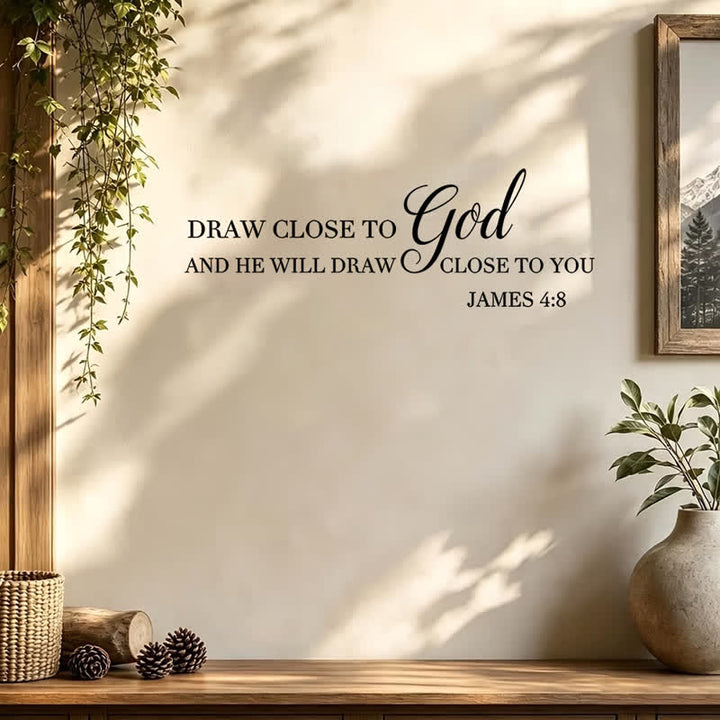 Christianartworkshop Graceful Cursive Bible Quote Wall Sticker: Emblem of Heavenly Home Presence - image 1