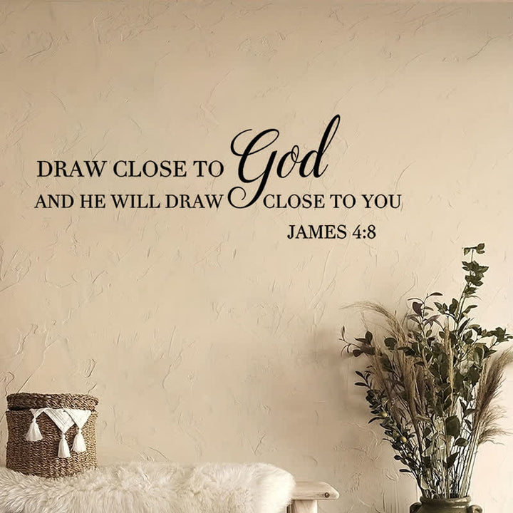 Christianartworkshop Graceful Cursive Bible Quote Wall Sticker: Emblem of Heavenly Home Presence - image 2