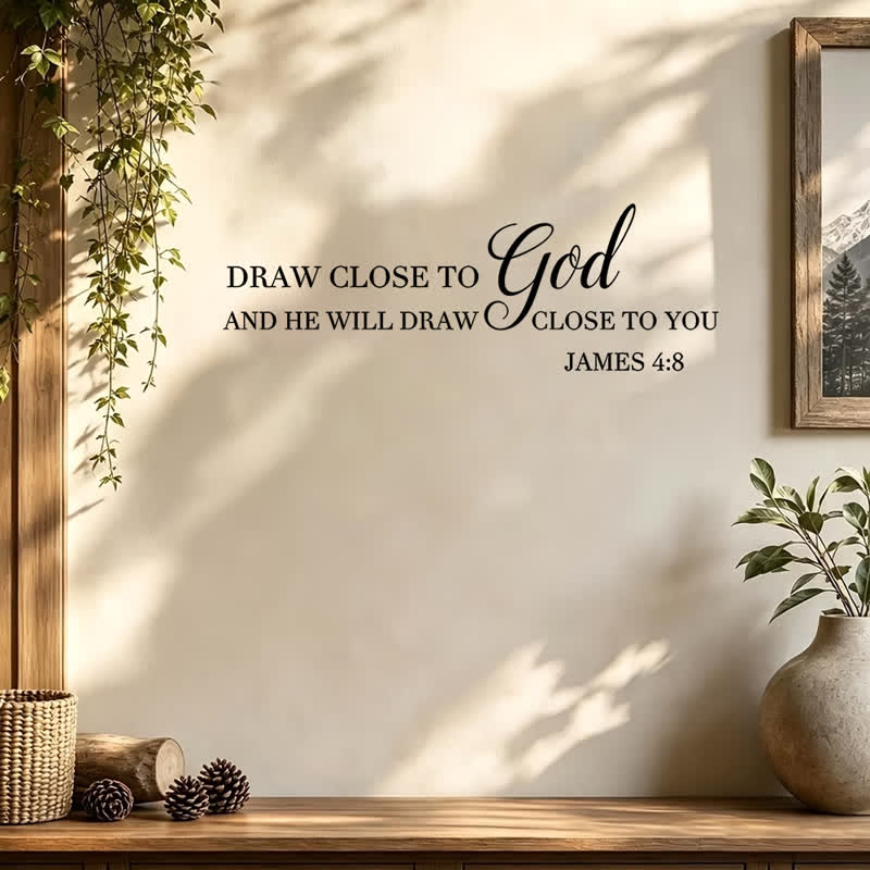 Christianartworkshop Graceful Cursive Bible Quote Wall Sticker: Emblem of Heavenly Home Presence - image 1