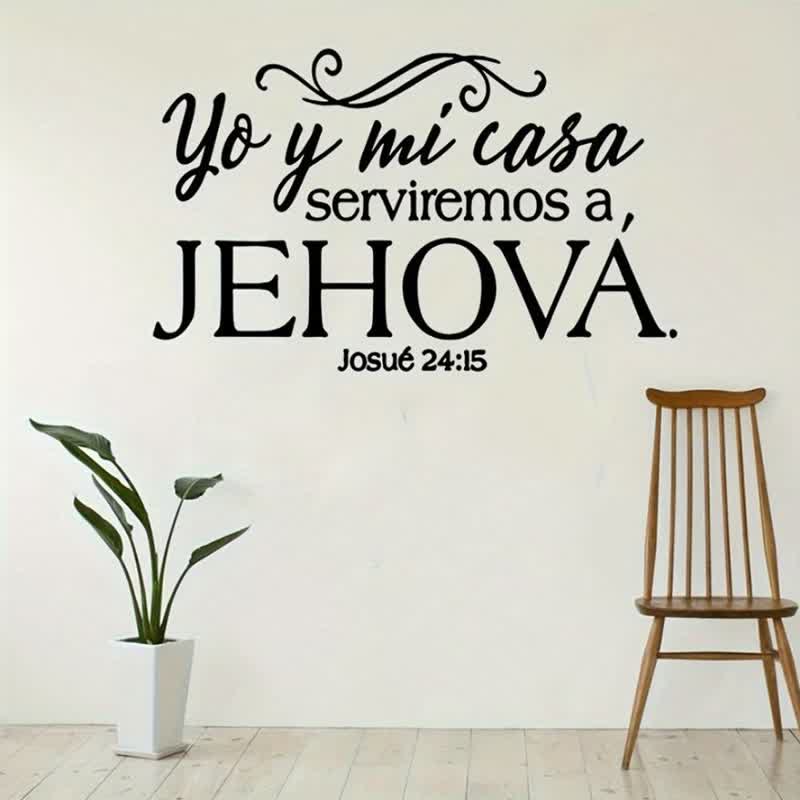 Christianartworkshop Cursive Sacred Household Vow Wall Sticker: Sign of Timeless Heavenly Shelter - image 0