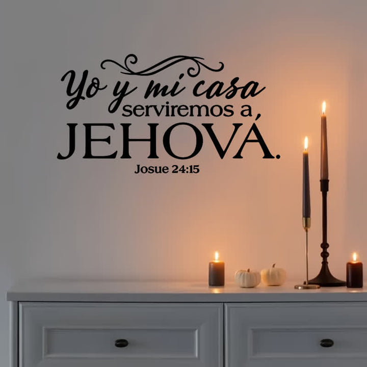 Christianartworkshop Cursive Sacred Household Vow Wall Sticker: Sign of Timeless Heavenly Shelter - image 3
