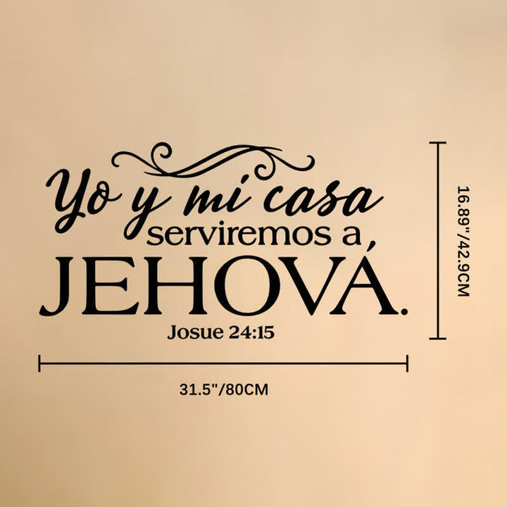 Christianartworkshop Cursive Sacred Household Vow Wall Sticker: Sign of Timeless Heavenly Shelter - 31.5"*16.89" / 80*42.9cm - image 6