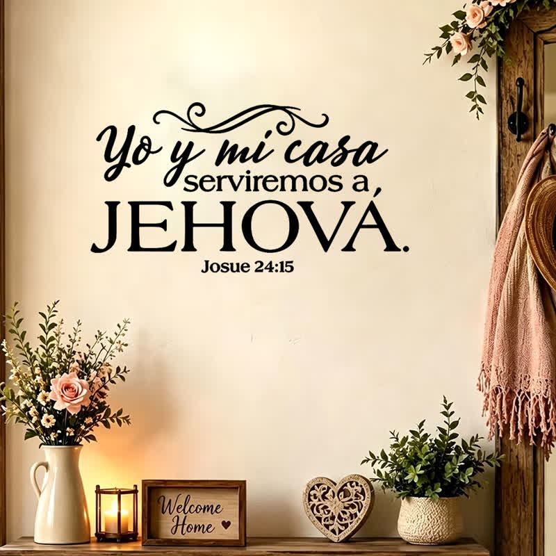 Christianartworkshop Cursive Sacred Household Vow Wall Sticker: Sign of Timeless Heavenly Shelter - image 3