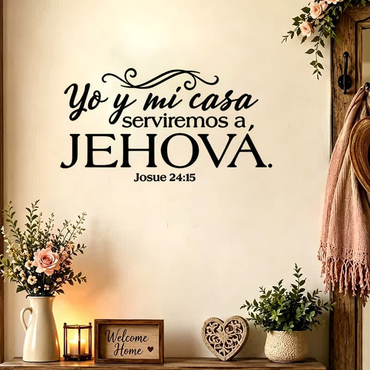 Christianartworkshop Cursive Sacred Household Vow Wall Sticker: Sign of Timeless Heavenly Shelter - image 3