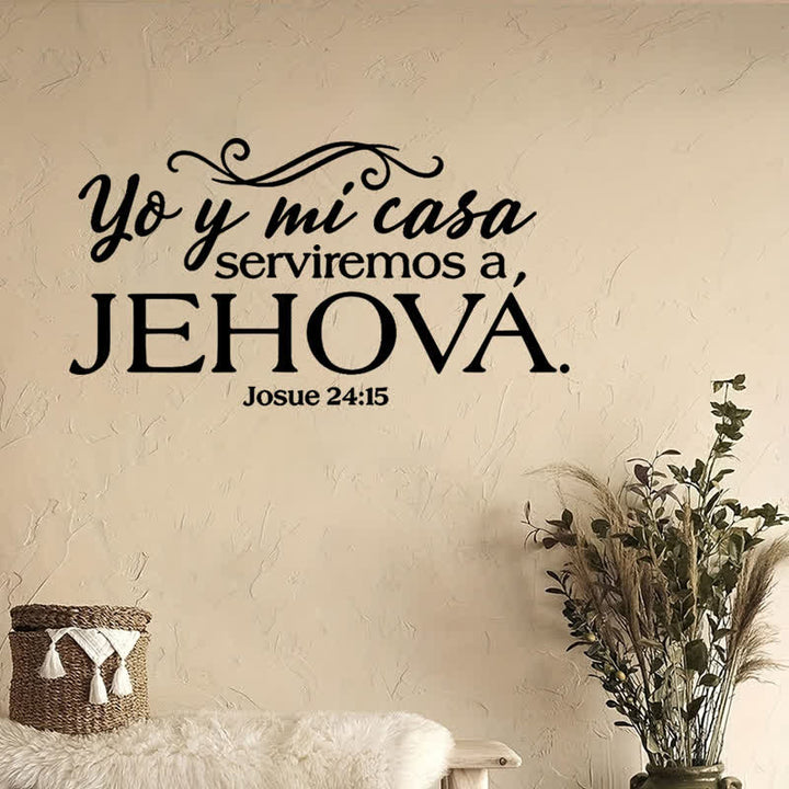 Christianartworkshop Cursive Sacred Household Vow Wall Sticker: Sign of Timeless Heavenly Shelter - image 2