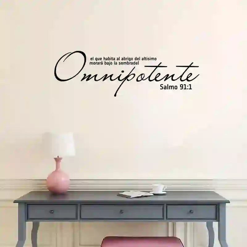 Christianartworkshop Refined Script Bible Quote Wall Sticker: Emblem of Heavenly Almighty Favor - image 0