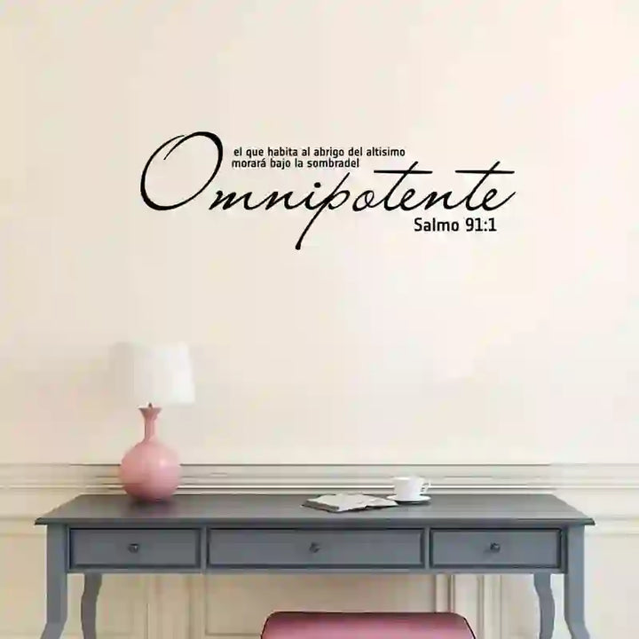 Christianartworkshop Refined Script Bible Quote Wall Sticker: Emblem of Heavenly Almighty Favor - image 0