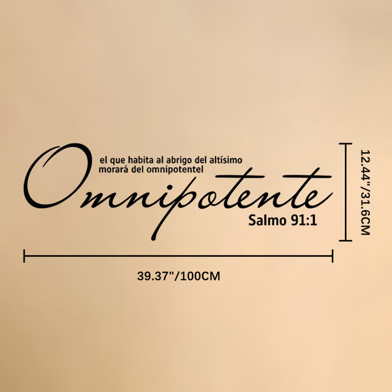 Christianartworkshop Refined Script Bible Quote Wall Sticker: Emblem of Heavenly Almighty Favor - 39.37"*12.44" / 100*31.6cm - image 8
