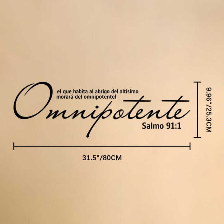 Christianartworkshop Refined Script Bible Quote Wall Sticker: Emblem of Heavenly Almighty Favor - 31.5"*9.96" / 80*25.3cm - image 7