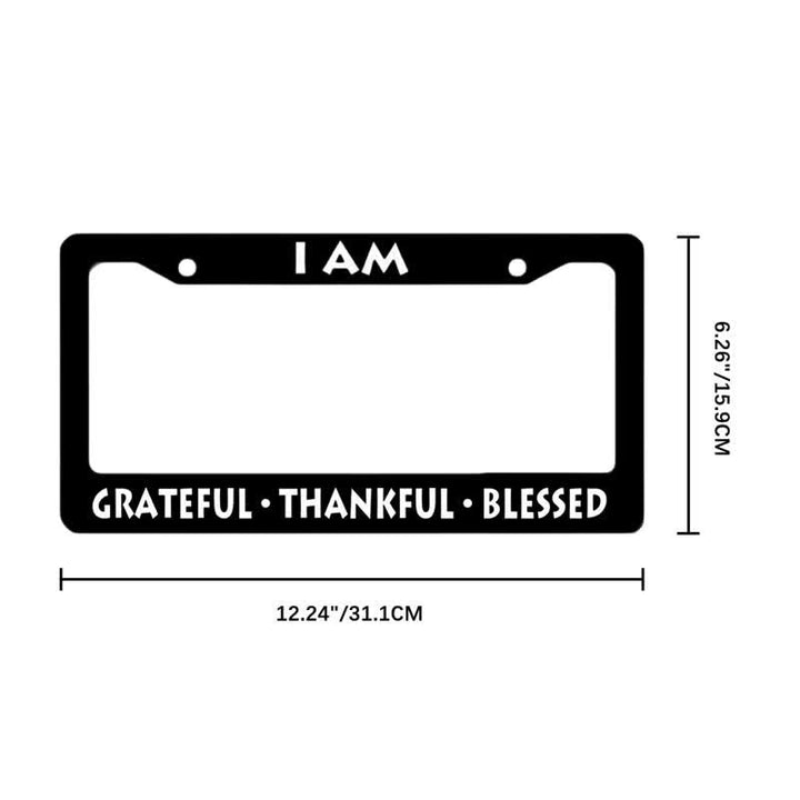 Christianartworkshop I Am Blessed Inscribed Metal Car Frame: Token of Abiding Heavenly Favor - image 7