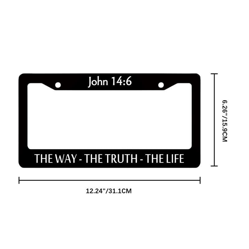 Christianartworkshop John 14:6 Scripture Printed Metal Car Frame: Vessel of Gentle Heavenly Solace - image 7