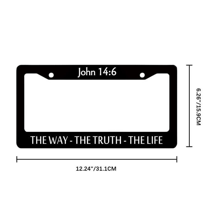 Christianartworkshop John 14:6 Scripture Printed Metal Car Frame: Vessel of Gentle Heavenly Solace - image 7