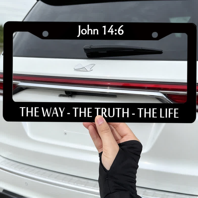 Christianartworkshop John 14:6 Scripture Printed Metal Car Frame: Vessel of Gentle Heavenly Solace - image 2