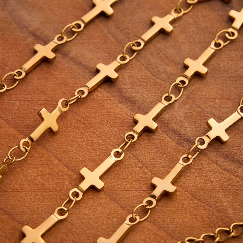 Christianartworkshop Our Lady Medal Cross Link Rosary: Token of Gentle Divine Comfort - image 6