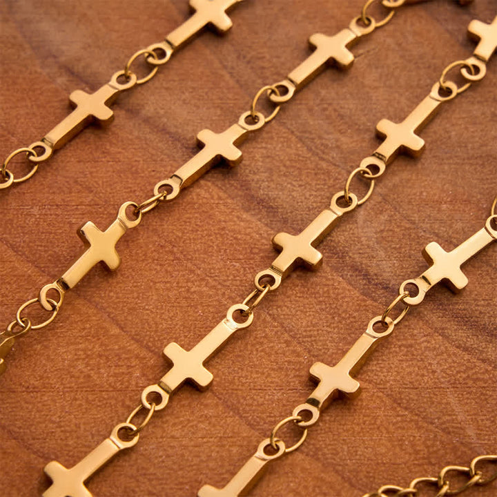 Christianartworkshop Our Lady Medal Cross Link Rosary: Token of Gentle Divine Comfort - image 6