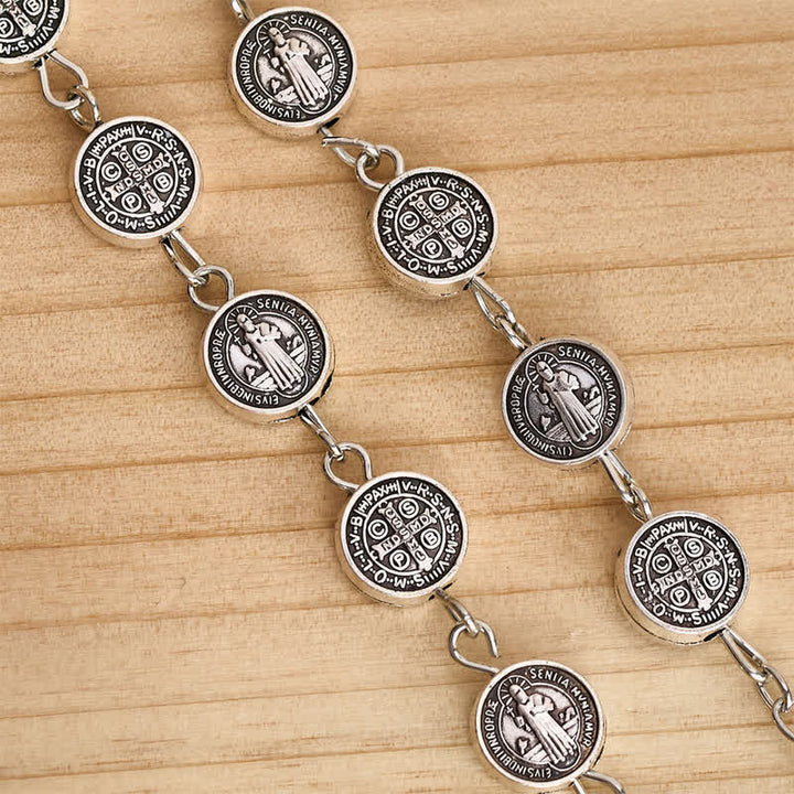 FREE Today: Engraved St Benedict Rosary Bracelet With Crucifix - image 13