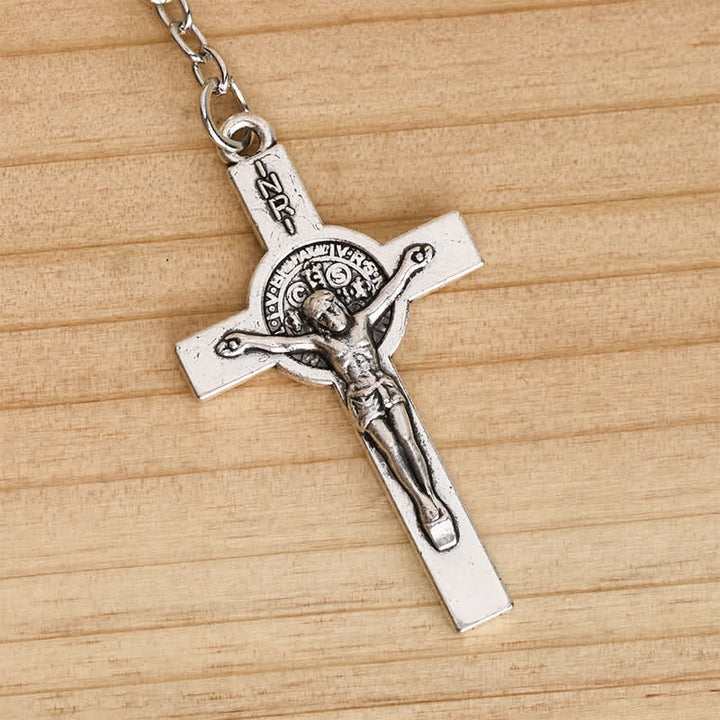 FREE Today: Engraved St Benedict Rosary Bracelet With Crucifix - image 8