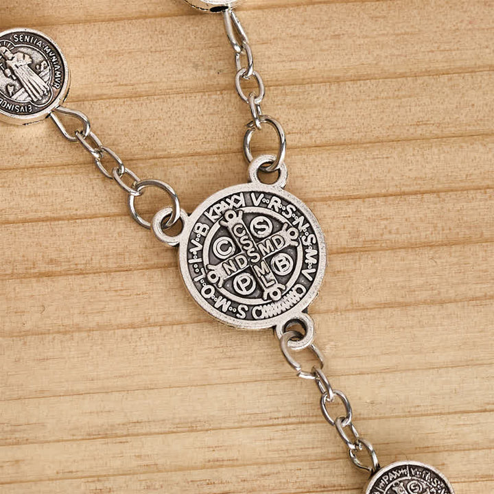 FREE Today: Engraved St Benedict Rosary Bracelet With Crucifix - image 11