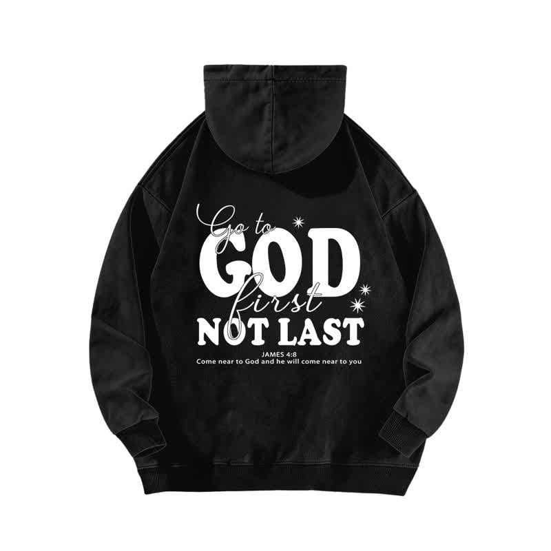 Christianartworkshop Go To God First Not Last Beige Washed Hoodie - image 7
