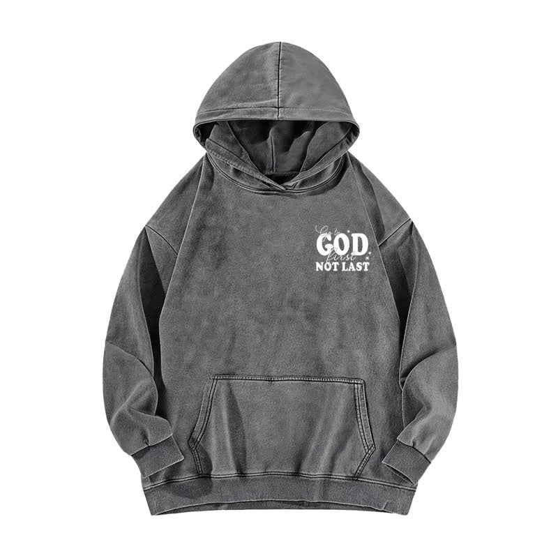 Christianartworkshop Go To God First Not Last Beige Washed Hoodie - image 11