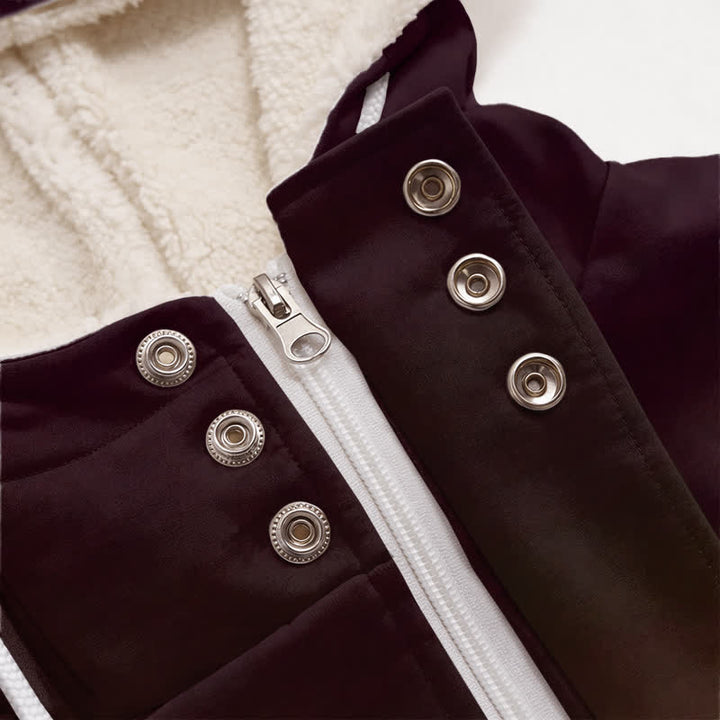 Christianartworkshop Ombre Sherpa Lined Hooded Women's Fleece Coat - image 3
