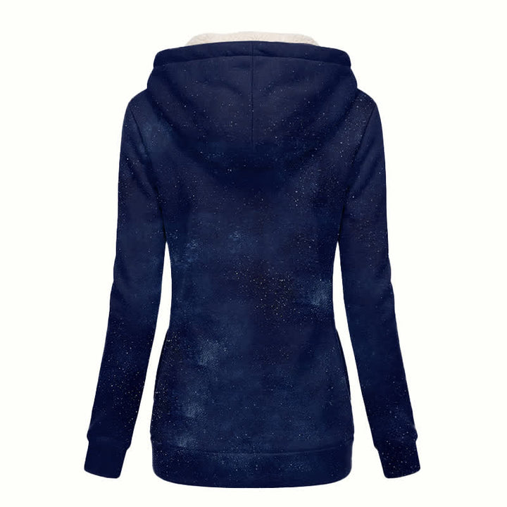 Christianartworkshop Navy Cozy Hooded Pullover Women's Fleece Coat - image 1