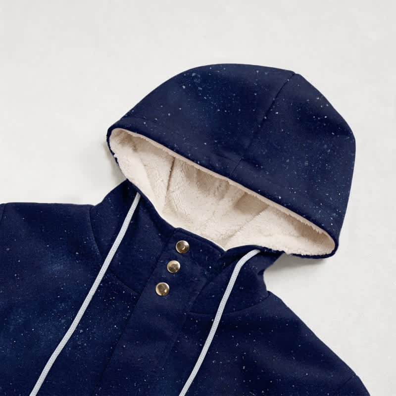 Christianartworkshop Navy Cozy Hooded Pullover Women's Fleece Coat - image 2