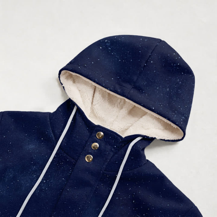 Christianartworkshop Navy Cozy Hooded Pullover Women's Fleece Coat - image 2