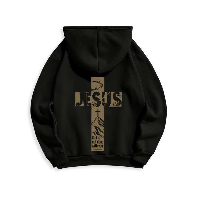 Christianartworkshop Jesus Graffiti God Is Not Done With You Hoodie - image 10