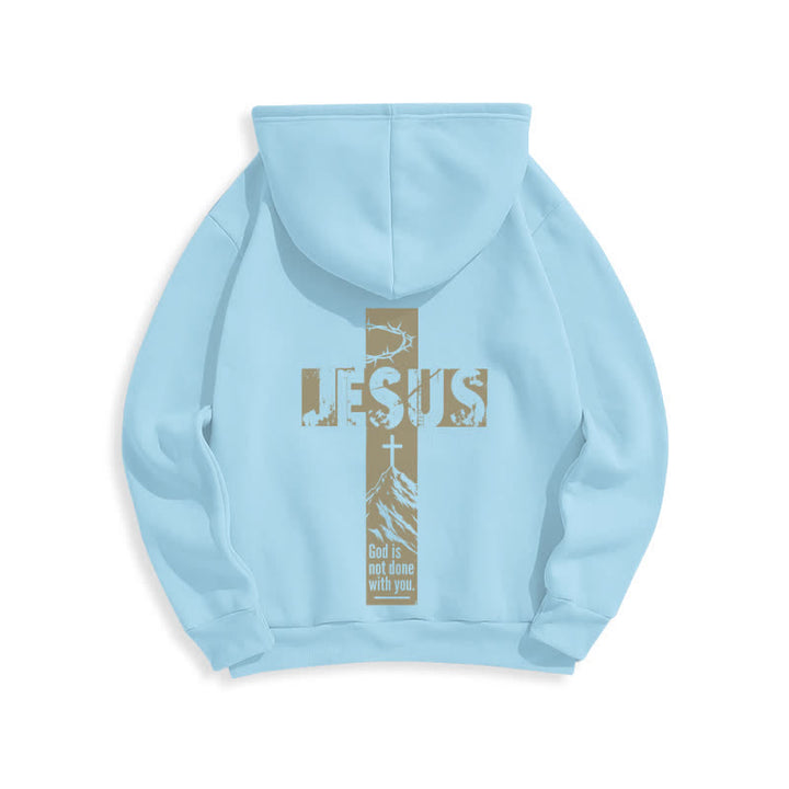 Christianartworkshop Jesus Graffiti God Is Not Done With You Hoodie - image 4