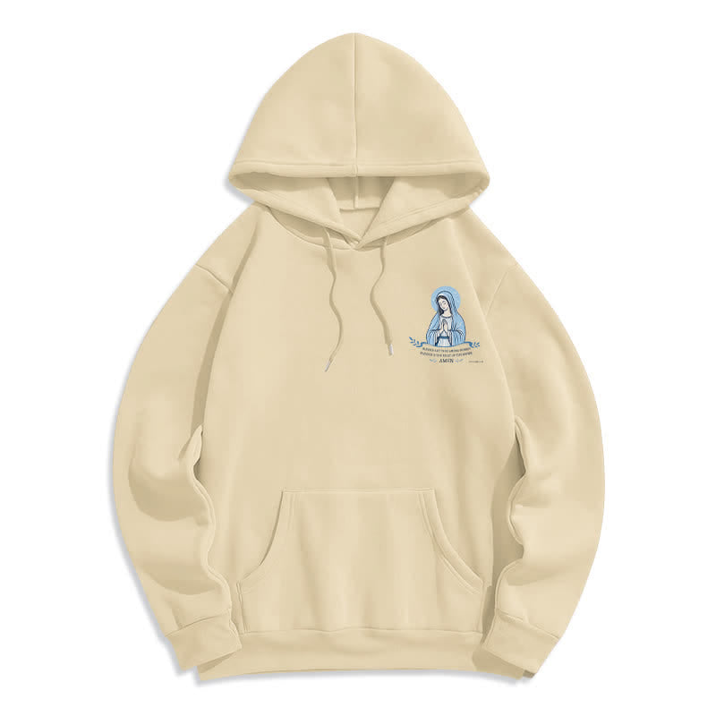 Christianartworkshop Mary Full Of Grace White Streetwear Fleece Lined Hoodie - image 20