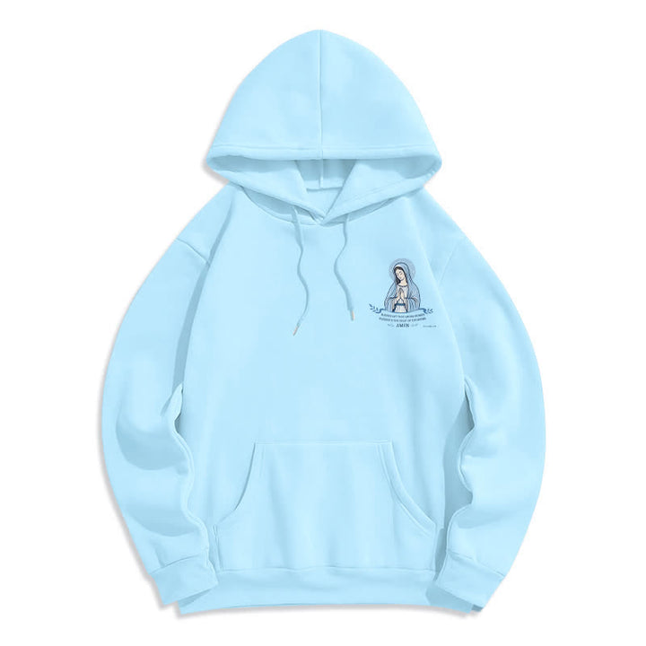 Christianartworkshop Mary Full Of Grace White Streetwear Fleece Lined Hoodie - image 23